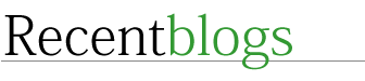 Recent Blogs